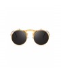 Metal Flip Round Sunglasses