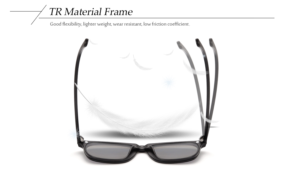 Unisex Magnetic Polarized Sunglasses Clip-on Light Frame UV400 Protect Eyewear